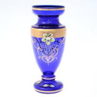 Ваза синяя Bohemia Star Crystal 25 см купить необычные на заказ