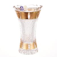 Ваза Crystal Heart Фелиция Квадраты Золото 20см купить необычные на заказ