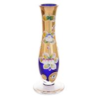Ваза для цветов Bohemia Лепка синяя 18см купить необычные на заказ