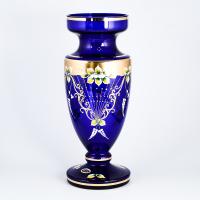 Ваза синяя Bohemia Star Crystal 40 см купить необычные на заказ
