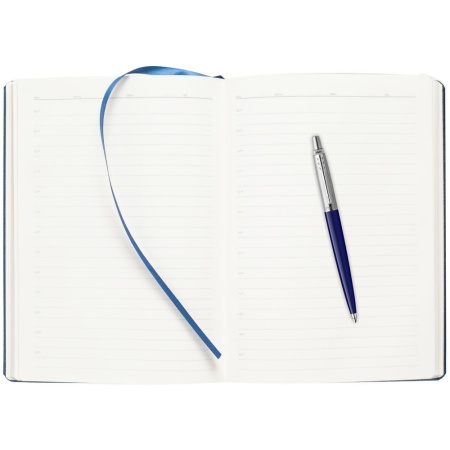 Подарочный набор: Шариковая ручка Parker Jotter K60 и Ежедневник недатированный, синий