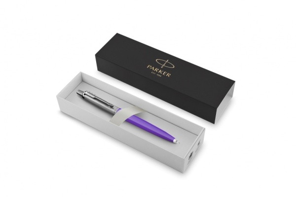 Шариковая ручка Parker Jotter, цвет FROSTY PURPLE, цвет чернил синий, толщина линии M , в подарочной коробке