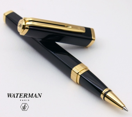 Перьевая ручка Waterman Exception, цвет: Slim Black GT, перо: F/M