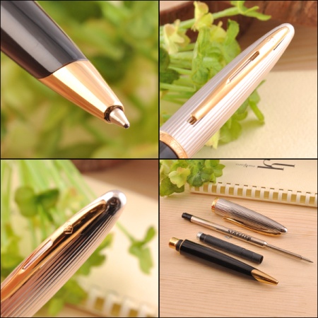 Шариковая ручка Waterman Carene De Luxe, цвет: Black/Silver, стержень: Mblue