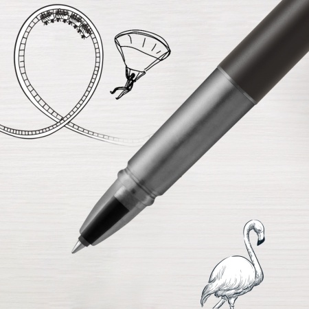 Ручка-роллер Parker Vector XL Black CT, стержень: F, цвет чернил:black, в подарочной упаковке
