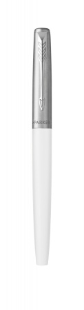 Перьевая ручка Parker Jotter White CT перо:F, цвет чернил: blue, в подарочной упаковке.