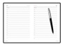 Подарочный набор: Шариковая ручка Parker Jotter Essential, Satin Black CT, стержень: Mblue, в подарочной упаковке и черный недатированный ежедневник