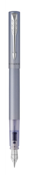Перьевая ручка Parker Vector XL Silver Blue CT, цвет чернил blue, перо: F/M, в подарочной упаковке.