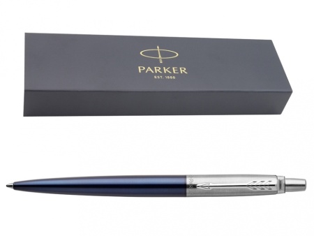 Шариковая ручка Parker Jotter Essential, Royal Blue CT, стержень: M, цвет чернил : blue или black
