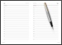 Подарочный набор: Ручка перьевая Parker Jotter Stainless Steel GT и Ежедневник золотистый недатированный