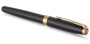 Перьевая ручка Parker Sonnet Black Lacquer GT, перо: F или М , цвет чернил: black, в подарочной упаковке