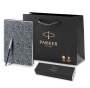 Подарочный набор: Шариковая ручка Parker Jotter Essential, Royal Blue CT, стержень: Mblue и Ежедневник  недатированный синий