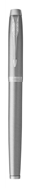 Перьевая ручка Parker IM Stainless Steel CT, перо: F, цвет чернил: blue, в подарочной упаковке.