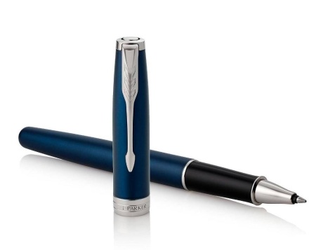 Ручка-роллер Parker Sonnet Blue Subtle CT, стержень: F, цвет чернил: black, в подарочной упаковке