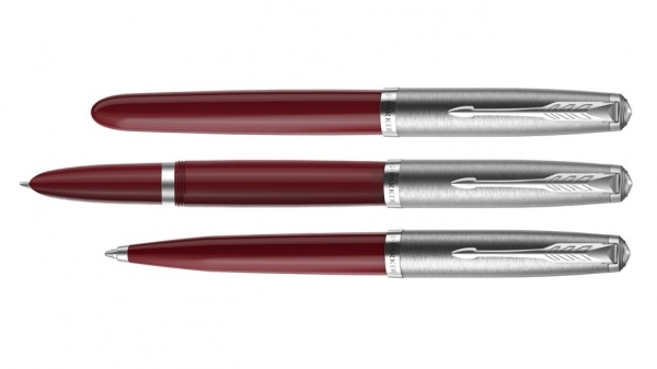 Перьевая ручка Parker 51 CORE BURGUNDY CT, перо: F, цвет чернил: black/blue, в подарочной упаковке.