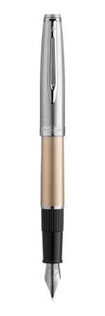 Перьевая ручка Waterman  Embleme цвет GOLD CT, цвет чернил: черный