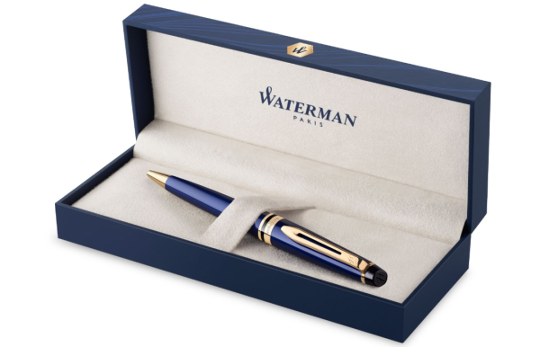 Шариковая ручка Waterman "Expert Blue Lacquer GT", цвет чернил: синий М