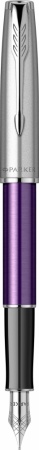 Перьевая ручка Parker Sonnet Essentials Violet SB Steel CT, перо: F, цвет чернил black, в подарочной упаковке.