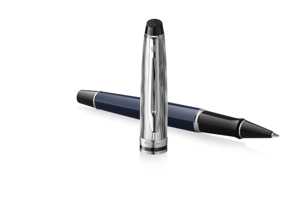 Ручка-роллер Waterman Expert22 SE deluxe Blue CT, цвет: Black, в подарочной упаковке