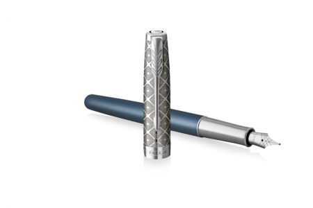 Перьевая ручка Parker Sonnet Premium Refresh BLUE CT, перо 18K, толщина F, цвет чернил black, подарочной упаковке