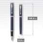 Перьевая ручка Parker IM Metal Matte Blue CT, перо: F, цвет чернил: blue, в подарочной упаковке.