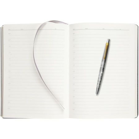 Подарочный набор: Шариковая ручка Parker Jotter Russia SE, цвет: St. Steel GT и Ежедневник  недатированный, коричневый