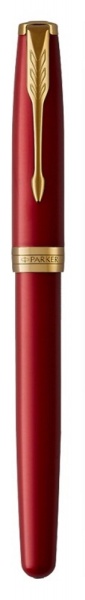 Перьевая ручка Parker Sonnet , Lacquer Intense Red GT, перо: F, цвет чернил: black, в подарочной упаковке