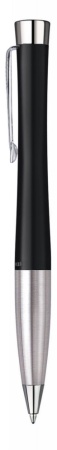 Шариковая ручка Parker Urban (матовый черный лак) Muted Black Chrome Trim, стержень: M, цвет чернил: blue, в подарочной упаковке.