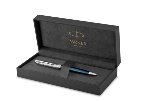 Шариковая ручка Parker Sonnet Premium Refresh BLUE CT, стержень: M, цвет чернил: black , в подарочной упаковке