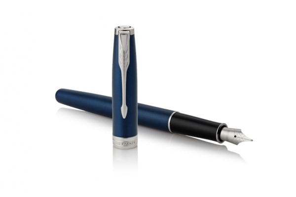 Перьевая ручка Parker Sonnet Blue Subtle CT, перо: F, цвет чернил: black, в подарочной упаковке