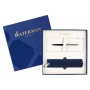 Подарочный набор Шариковая ручка Waterman Hemisphere Entry Point Stainless Steel with Black Lacquer с чехлом на молнии