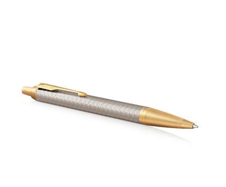 Подарочный набор:Шариковая ручка Parker IM Premium Warm Silver (grey) GT и Ежедневник недатированный А5 черный