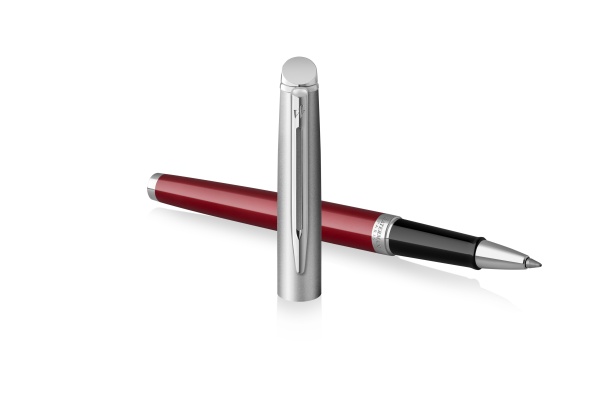 Ручка-роллер Waterman Hemisphere Entry Point Stainless Steel with Red Lacquer в подарочной упаковке