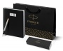 Подарочный набор: Ручка перьевая Parker Jotter Stainless Steel GT и Ежедневник недатированный черный