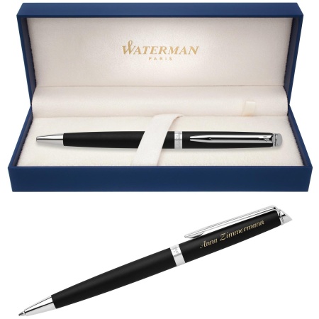 Шариковая ручка Waterman Hemisphere, цвет: MattBlack CT, стержень: Mblue