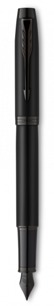 Перьевая ручка Parker IM Achromatic, Black BT, перо: F, цвет чернил: blue, в подарочной упаковке.