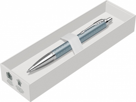 Шариковая ручка Parker IM Premium K318  Blue Grey CT, стержень: M, цвет чернил: blue, в подарочной упаковке.