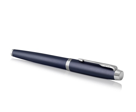 Перьевая ручка Parker IM Metal Matte Blue CT, перо: F, цвет чернил: blue, в подарочной упаковке.