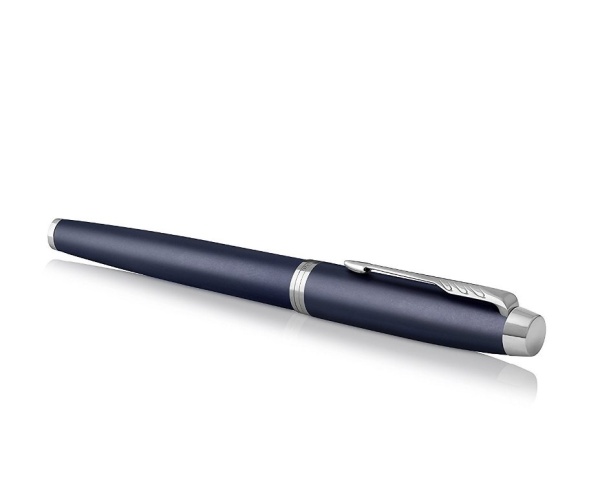Перьевая ручка Parker IM Metal Matte Blue CT, перо: F, цвет чернил: blue, в подарочной упаковке.