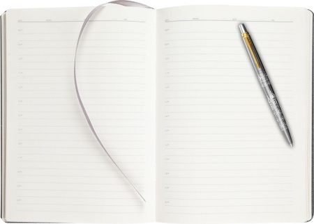 Подарочный набор: Шариковая ручка Parker Jotter Russia Steel GT и Ежедневник недатированный серый