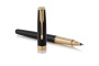 Ручка роллер Parker Sonnet , Lacquer Deep Black GT, стержень: F, цвет чернил: black, в подарочной упаковке