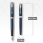 Перьевая ручка Parker Sonnet Blue Subtle CT, перо: F, цвет чернил: black, в подарочной упаковке