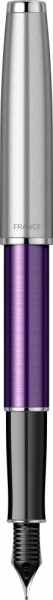Перьевая ручка Parker Sonnet Essentials Violet SB Steel CT, перо: F, цвет чернил black, в подарочной упаковке.