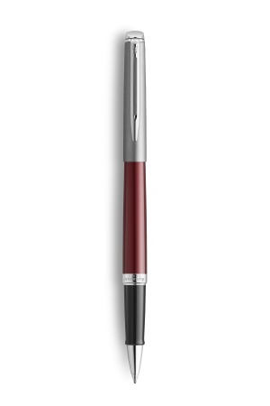 Ручка-роллер Waterman Hemisphere Entry Point Stainless Steel with Red Lacquer в подарочной упаковке