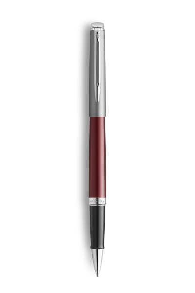 Ручка-роллер Waterman Hemisphere Entry Point Stainless Steel with Red Lacquer в подарочной упаковке