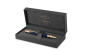 Шариковая ручка Parker  Duofold Prestige Blue Chevron GT, стержень: M, цвет чернил: black, в подарочной упаковке.