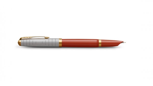 Перьевая ручка Parker 51 Premium Red GT, перо:M/F чернила:Black,Blue, в подарочной упаковке.