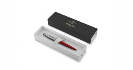Шариковая ручка Parker Jotter Essential, Kensington Red CT, стержень: M, цвет чернил : blue или black