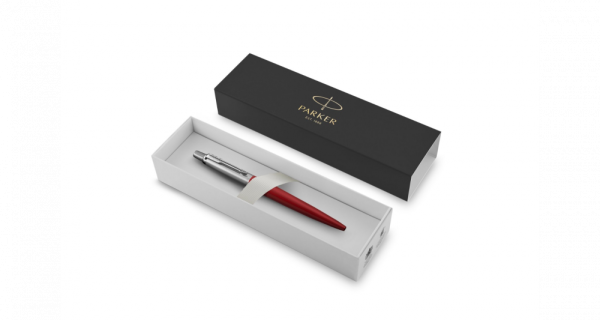 Шариковая ручка Parker Jotter Essential, Kensington Red CT, стержень: M, цвет чернил : blue или black