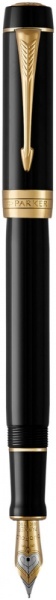 Ручка перьевая Parker Duofold Classic Centennial Black GT стержень: M, цвет чернил: black, в подарочной упаковке.